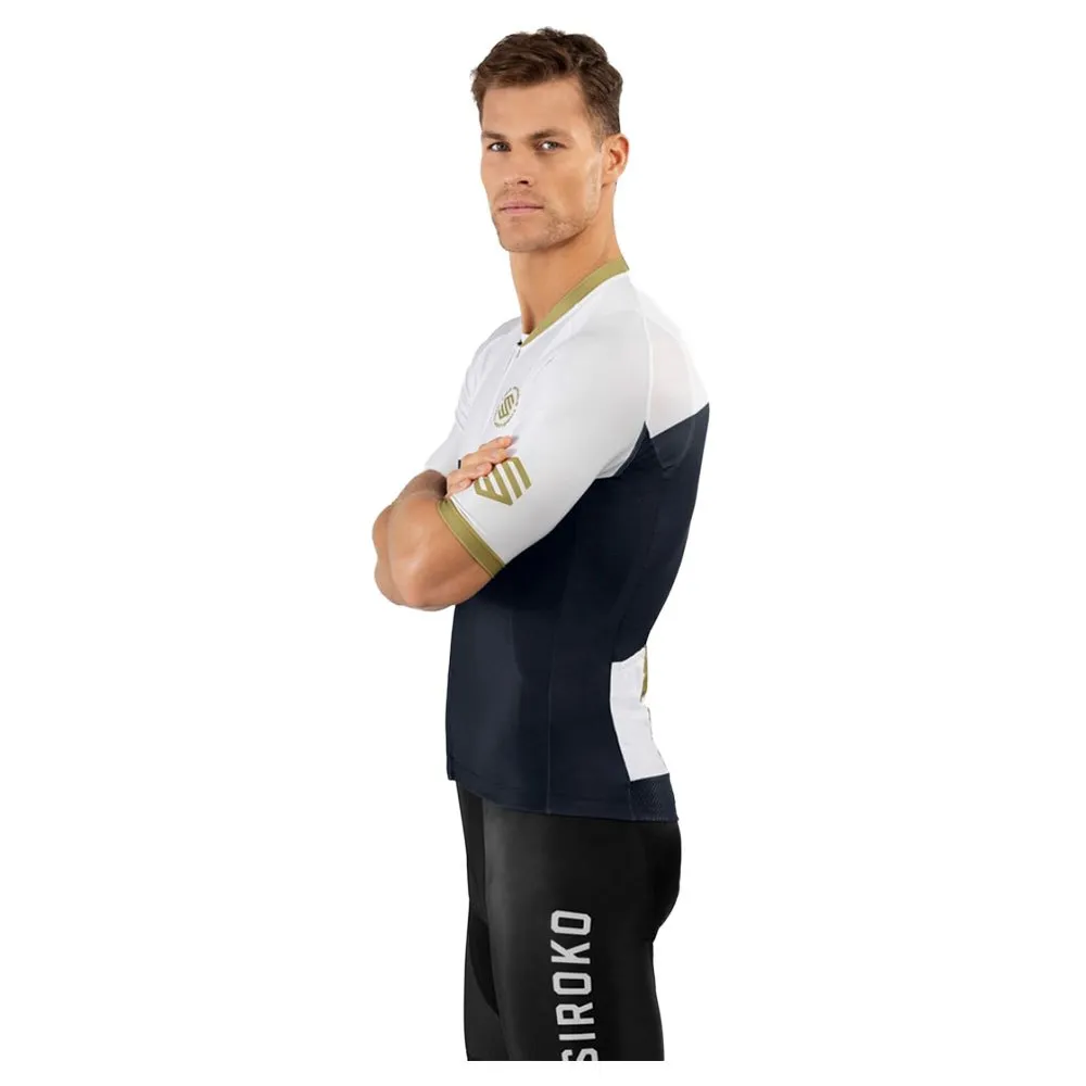Siroko M2 Superclass Kort Ermet Trøye, White / blue