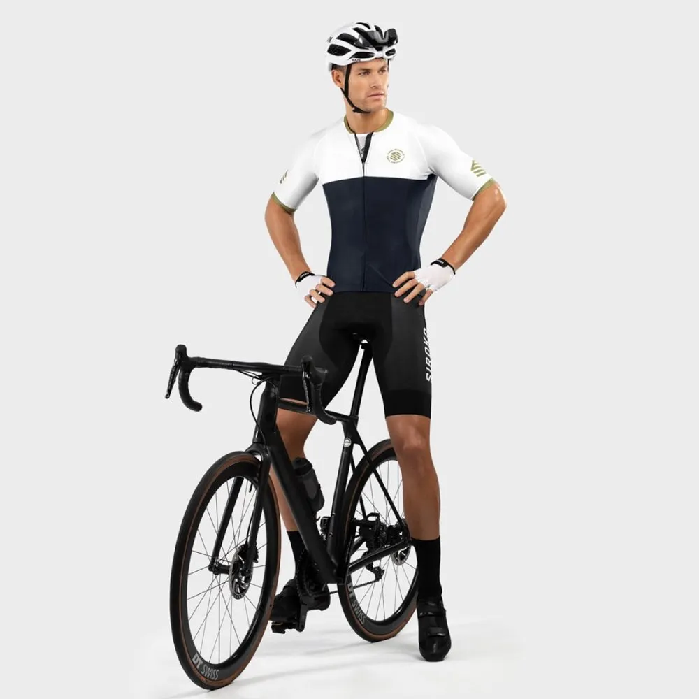 Siroko M2 Superclass Kort Ermet Trøye, White / blue