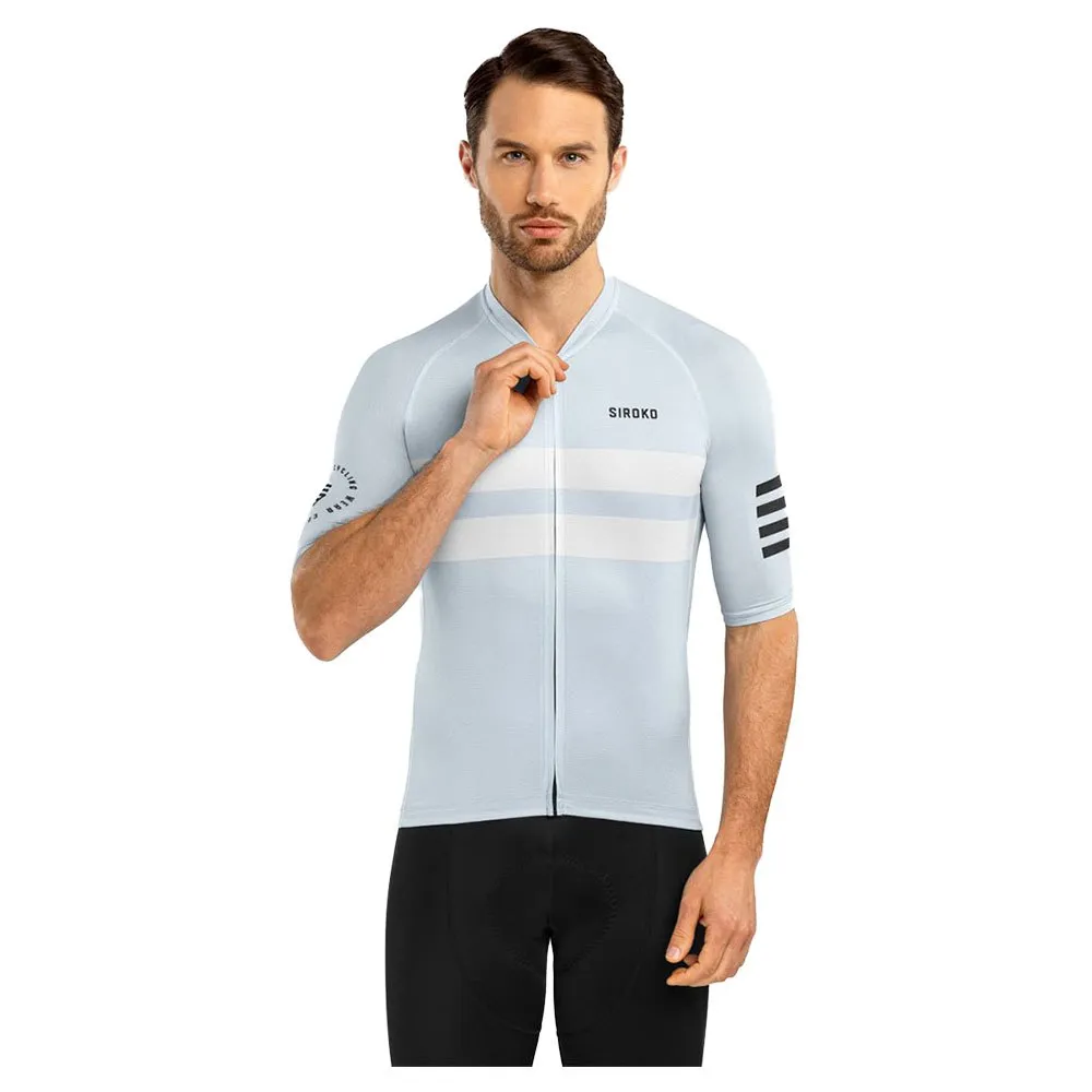 Siroko M3 Bealach Kort Ermet Trøye, Light blue / white, XL