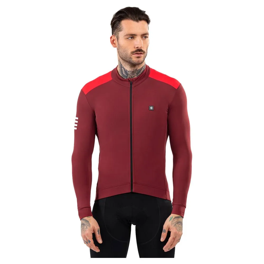 Siroko M4 Echelon Langermet Trøye, Maroon / red, S