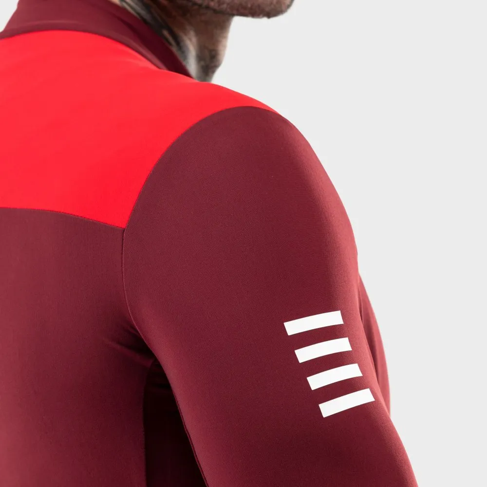 Siroko M4 Echelon Langermet Trøye, Maroon / red, S