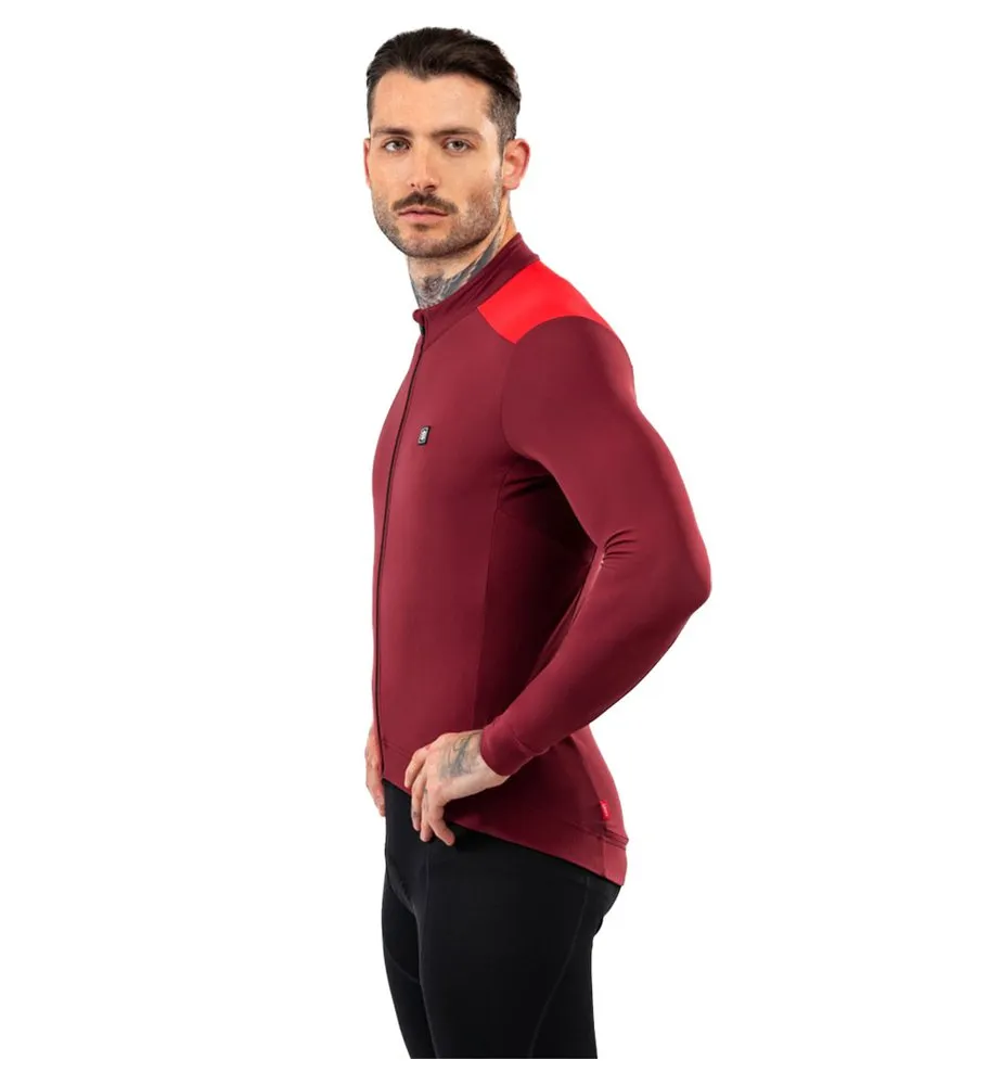 Siroko M4 Echelon Langermet Trøye, Maroon / red, S