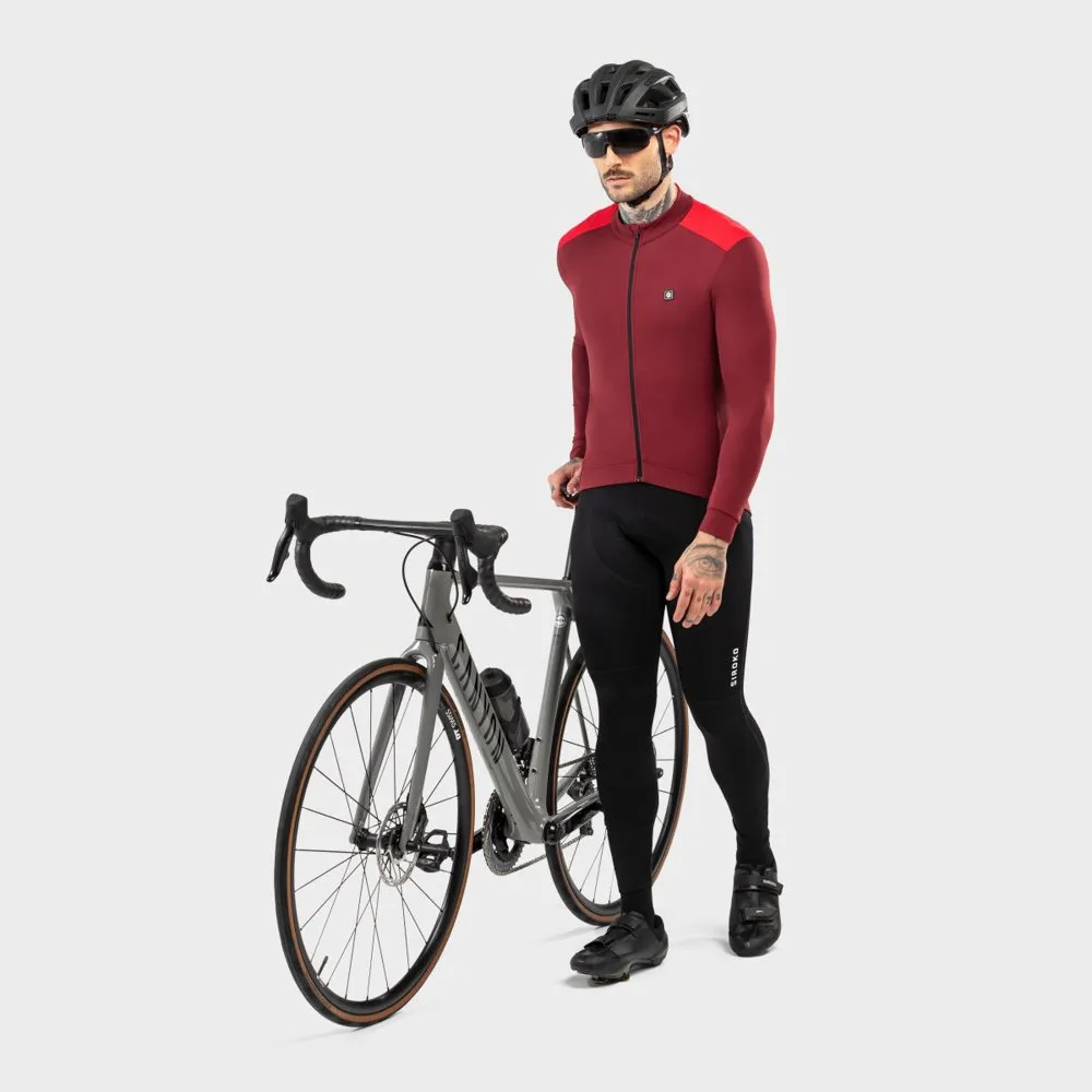 Siroko M4 Echelon Langermet Trøye, Maroon / red, S