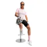 Siroko M6r Mercury Kort Ermet Trøye, Pink, M