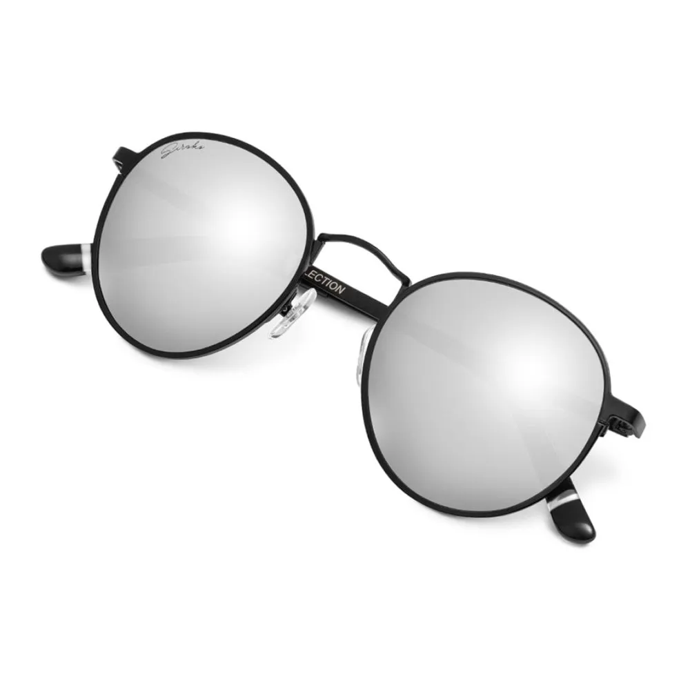 Siroko Notting Hill Solbriller, Black / grey, Grey Mirror