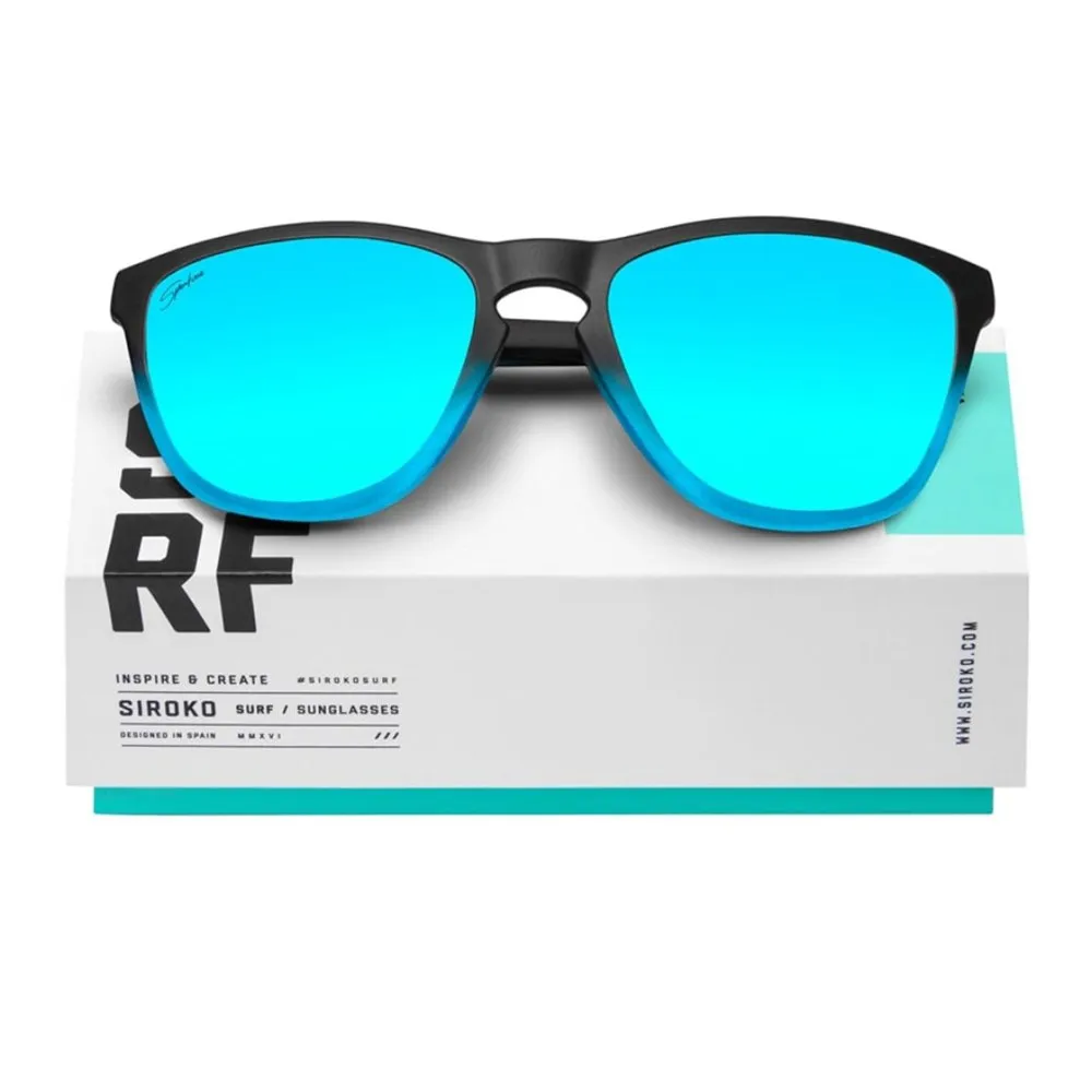Siroko Seaside Solbriller, Blue / black, Light Blue Mirror