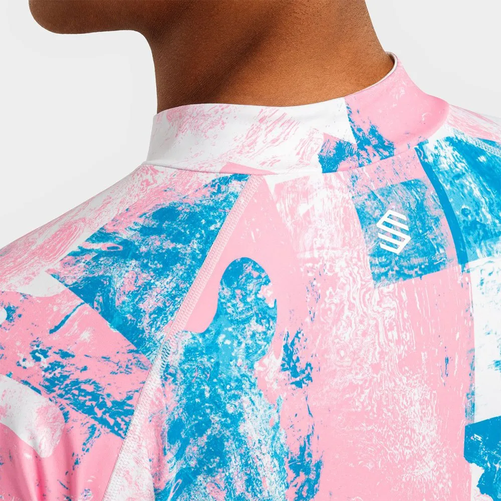 Siroko Slush Watercolor Langarmet Baselag, Gum pink / electric blue Siroko Slush Watercolor Langarmet Baselag, Gum pink / electric blue