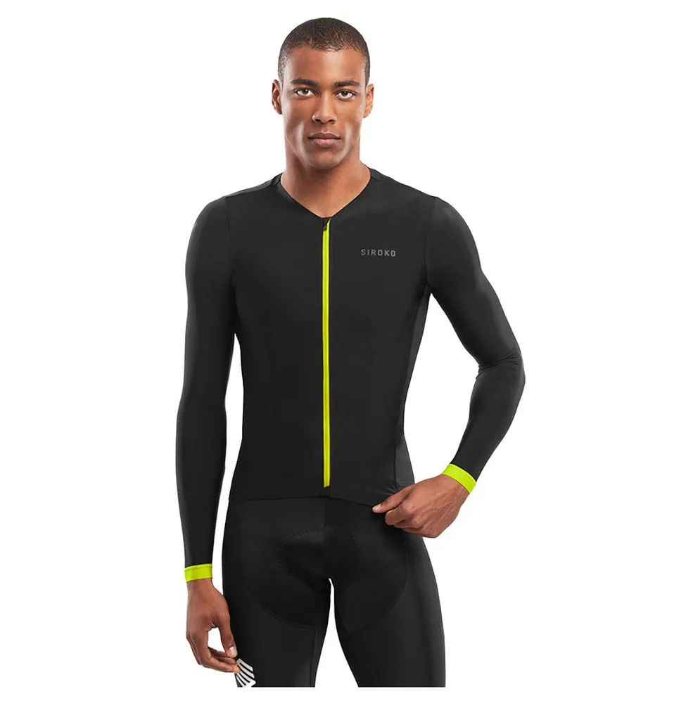 Siroko Srx Pro Kühtai Langermet Trøye, Black / yellow, M