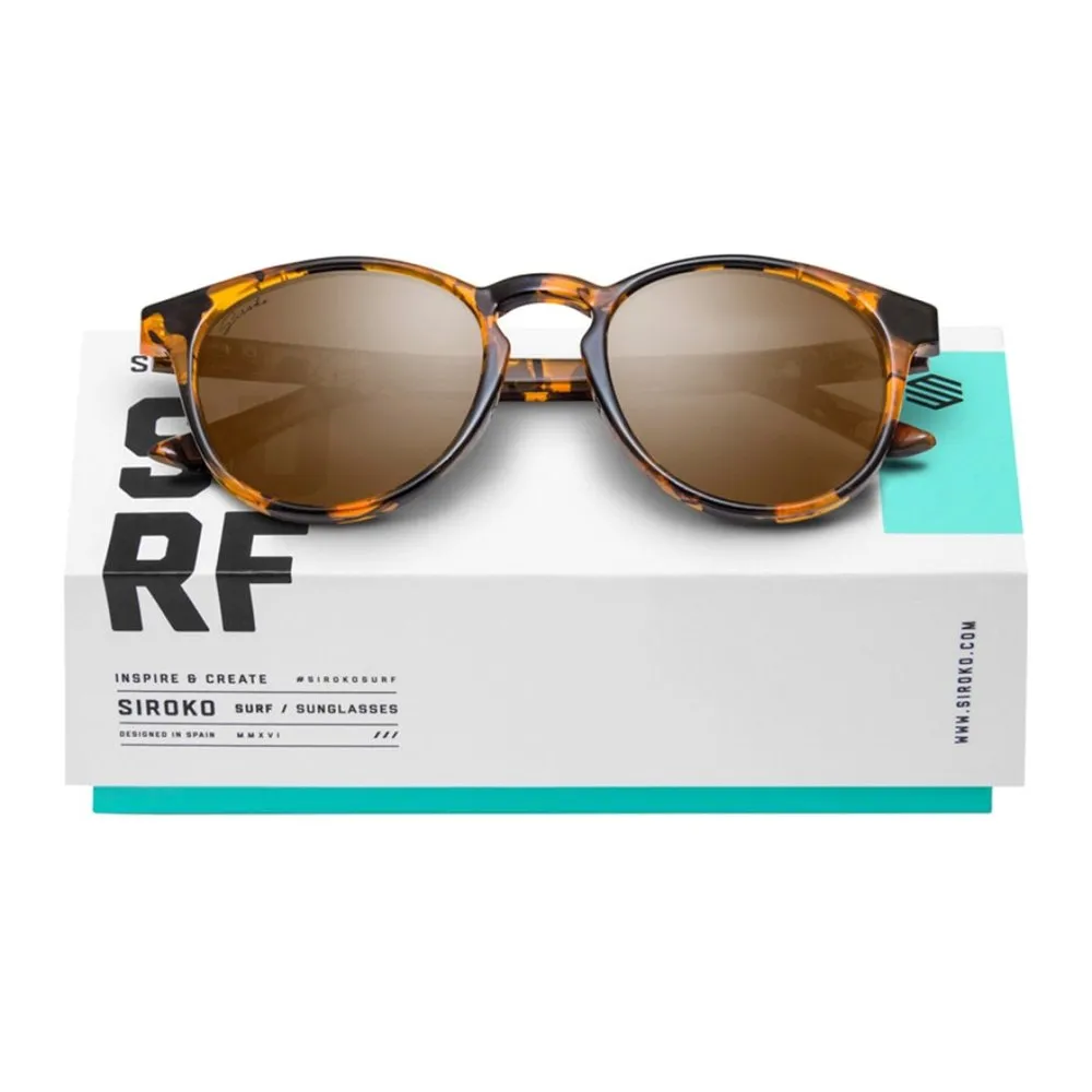 Siroko Tarifa Polariserte Solbriller, Brown, Brown Mirror