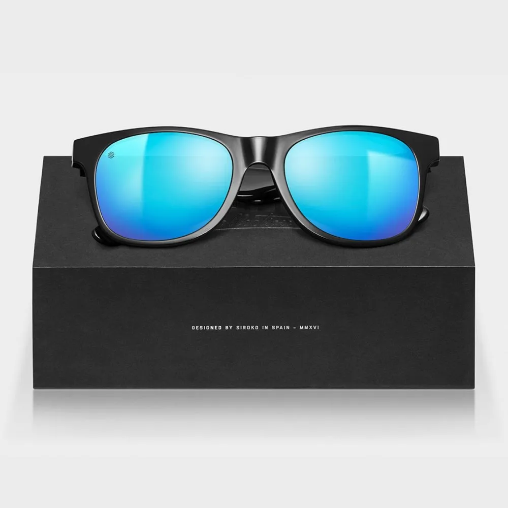 Siroko The City Solbriller, Black / blue, Blue Mirror/CAT3