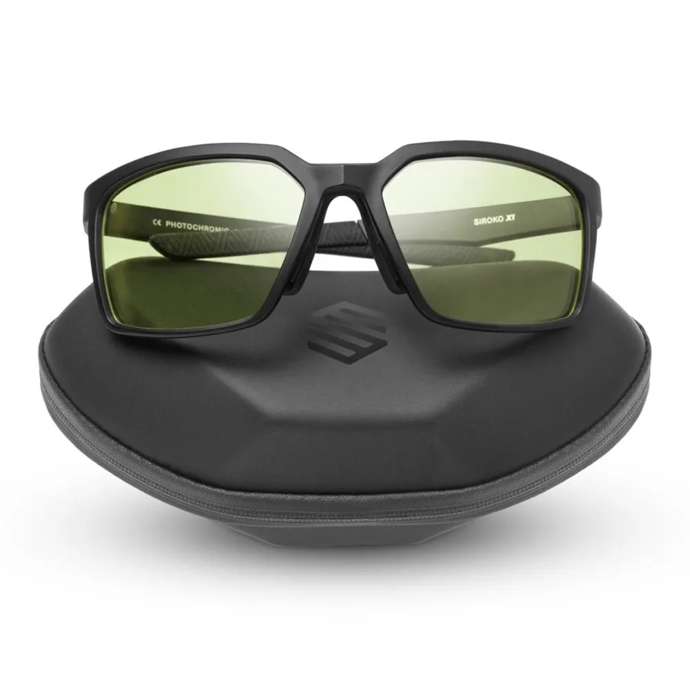 Siroko X1 Aneto Foto Kromatiske Solbriller, Black, Photochromic Aneto Mirror/CAT1-3