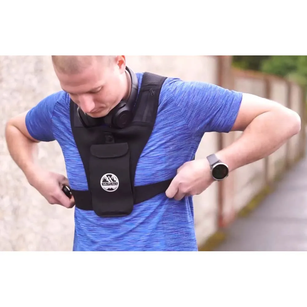 Six Peaks Løpevest Med Telefonholder unisex, Black, One Size