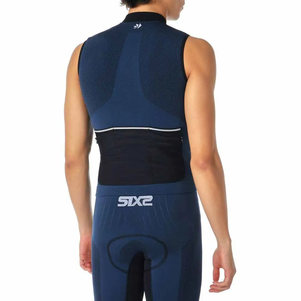 SIXS Clima 2 Ermeløs Sykkeltrøye, Avio / black, XXL