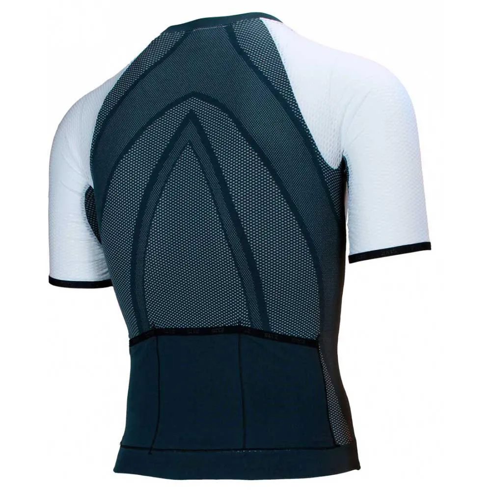 SIXS Kort Ermet Trøye, White / black
