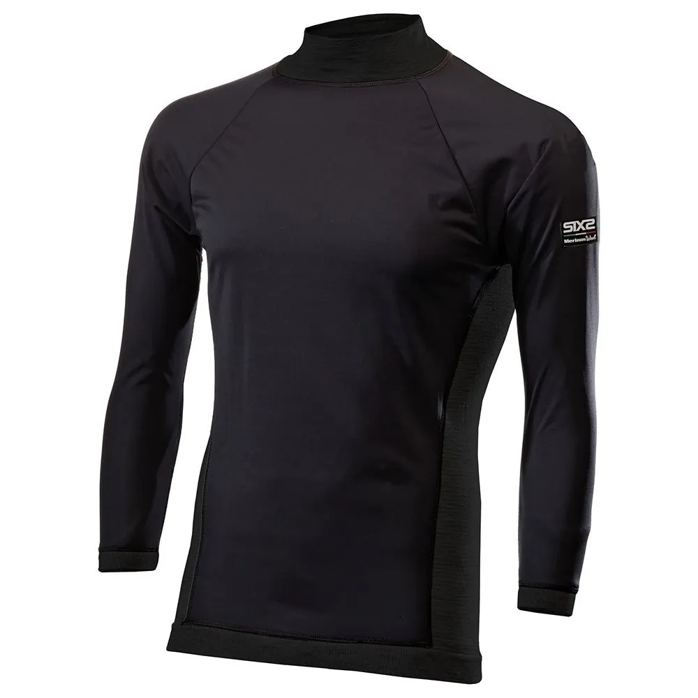 SIXS Merinos Langermet Trøye, Wool black, S/M