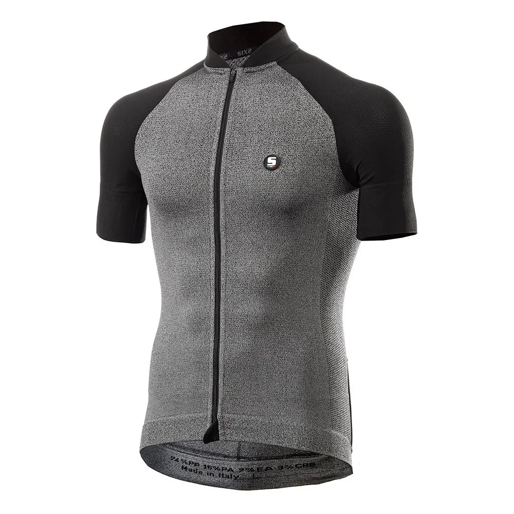 SIXS Quota Kort Ermet Trøye, Grey / black, XL