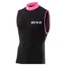 SIXS Stripes Ermeløs Sykkeltrøye, Black / pink, XL