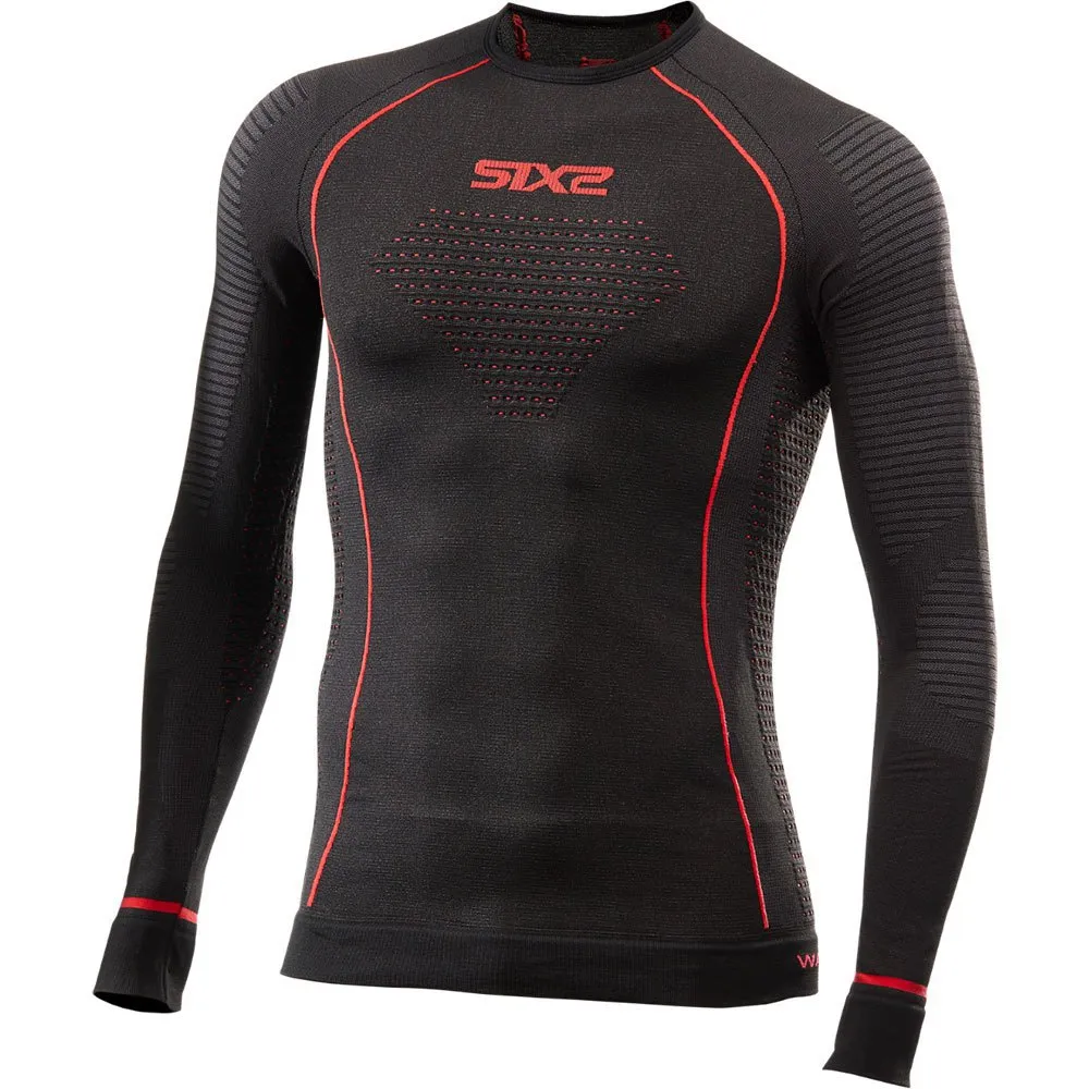 SIXS Ts2w Cu Langarmet Baselag Refurbished, Black / red