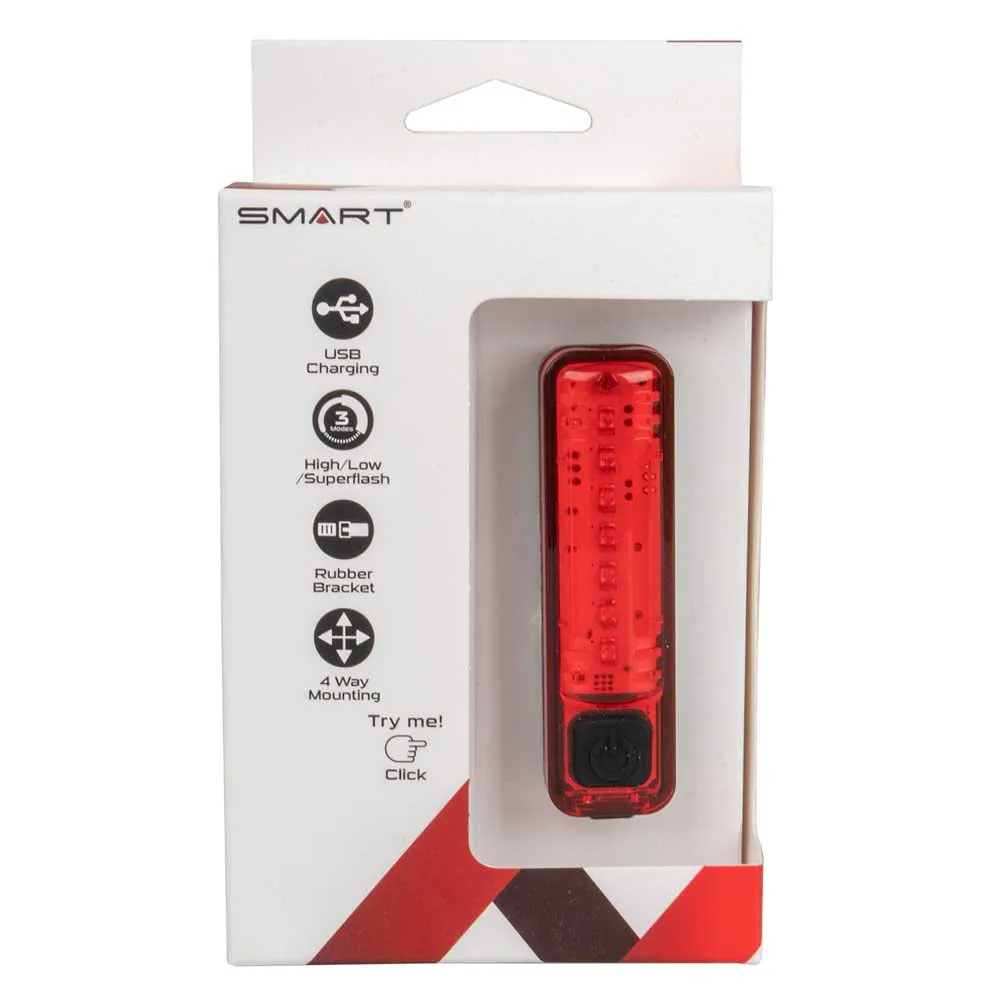 Smart Acrux Baklys, Black / red, 10 Lysstyrker Smart Acrux Baklys, Black / red, 10 Lysstyrker