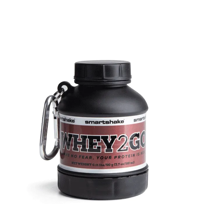 Smartshake WHEY2GO Funnel Proteinbeholdere, Svart, 50g Smartshake WHEY2GO Funnel Proteinbeholdere, Svart, 50g
