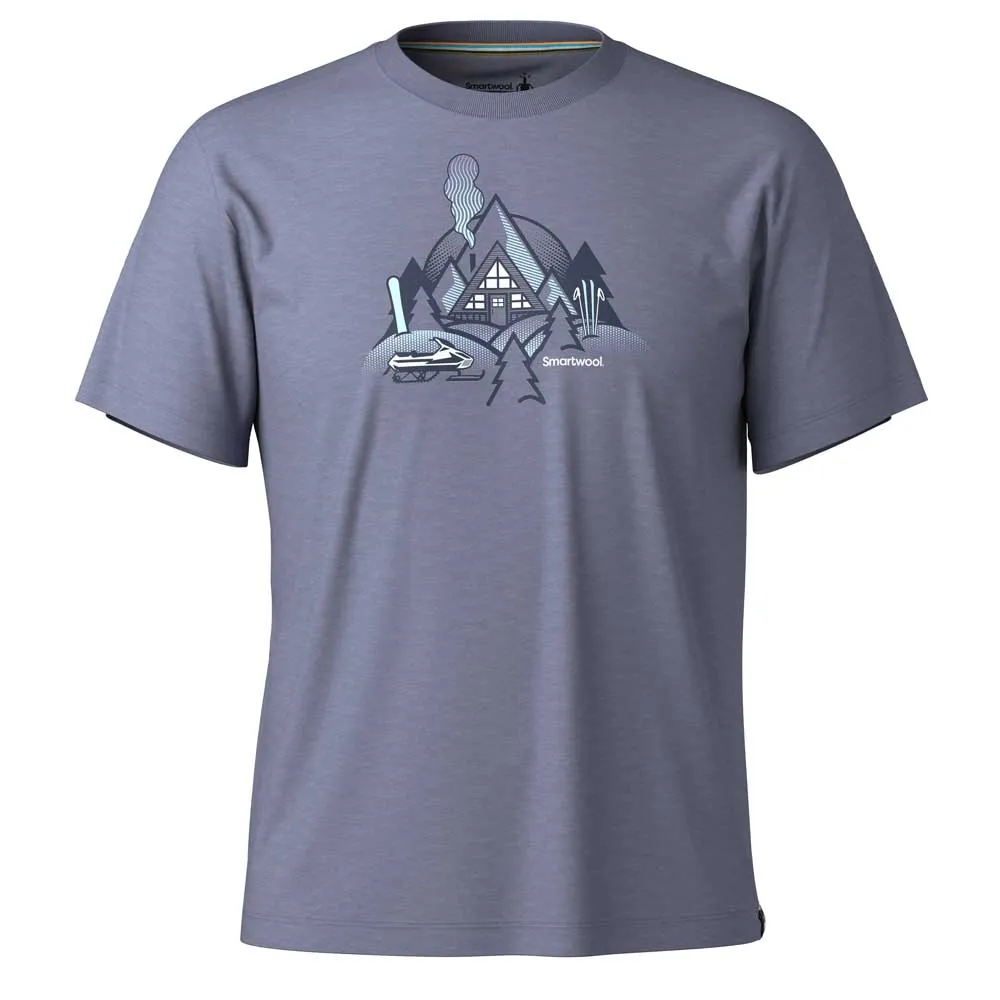 SmartWool Alpine A-frame Graphic Kortarmet T-skjorte, Nightfall blue