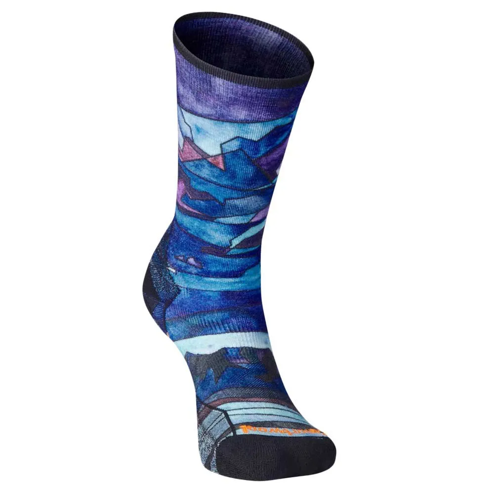 SmartWool Athlete Edition Run Print Crew Sokker female, Multicolour