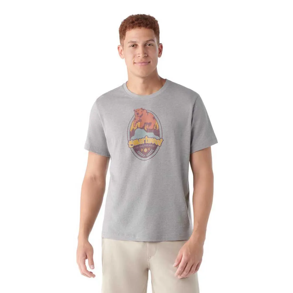 SmartWool Bear Label Graphic Slim Fit Kortarmet T-skjorte, Light gray heather SmartWool Bear Label Graphic Slim Fit Kortarmet T-skjorte, Light gray heather