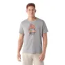 SmartWool Bear Label Graphic Slim Fit Kortarmet T-skjorte, Light gray heather