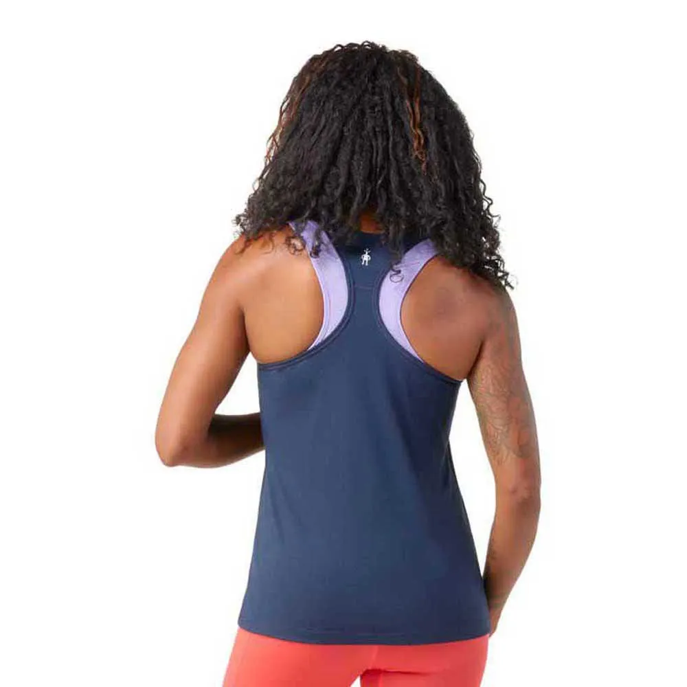 SmartWool Floral Meadow Graphic Ermeløs T-skjorte, Deep navy SmartWool Floral Meadow Graphic Ermeløs T-skjorte, Deep navy