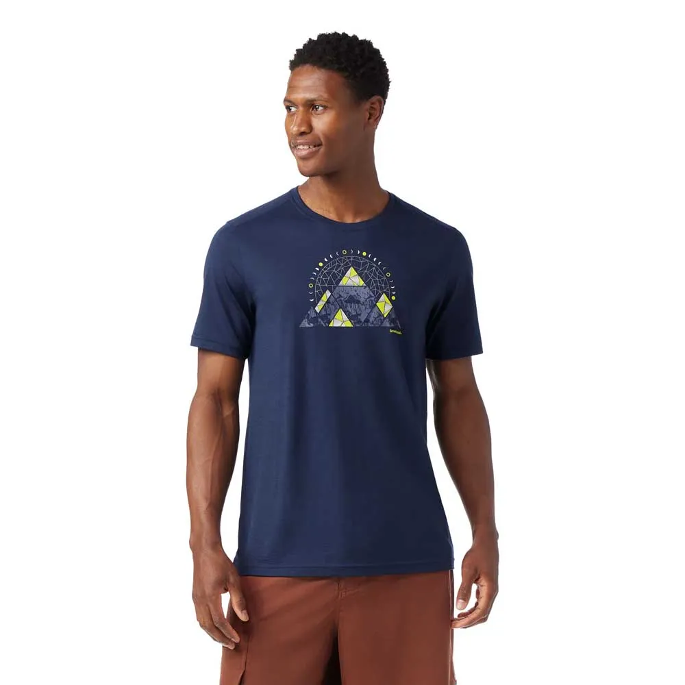 SmartWool Geo Phase Active Graphic Kortarmet T-skjorte, Deep navy
