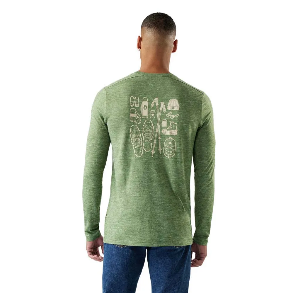 SmartWool Merino Hemp Blend Gear Up Langarmet T-skjorte, Fern green heather SmartWool Merino Hemp Blend Gear Up Langarmet T-skjorte, Fern green heather
