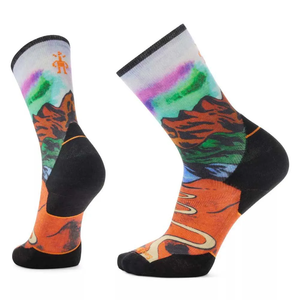 SmartWool Run Targeted Cushion Singletrack Print Crewsokker SmartWool Run Targeted Cushion Singletrack Print Crewsokker