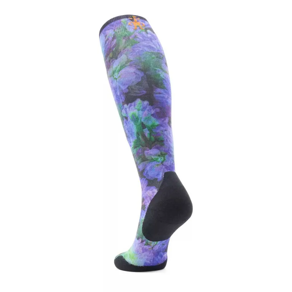 SmartWool Ski Targeted Cushion Lotus Print Otc Sokker, Black