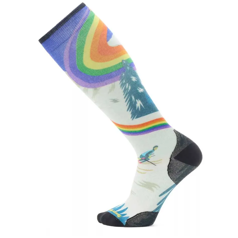 SmartWool Ski Zero Cushion Rainbow Trails Print Otc Sokker