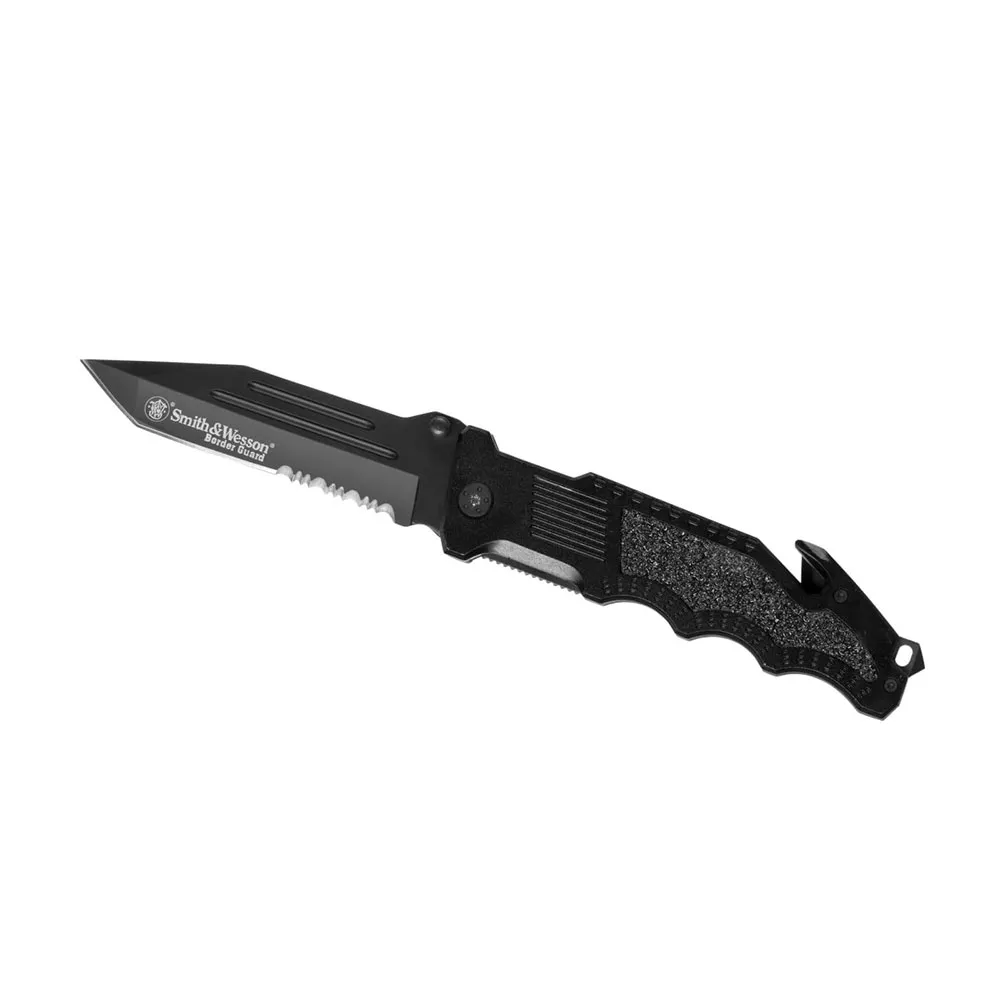 Smith Border Guard Swbg2ts Serrated Tanto Folder Lommekniv, Black, One Size Smith Border Guard Swbg2ts Serrated Tanto Folder Lommekniv, Black, One Size
