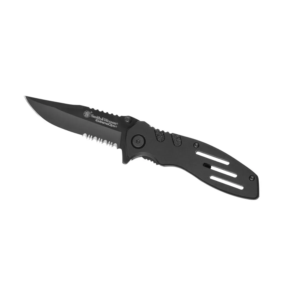 Smith Extreme Ops Swa24s Serrated Folder Lommekniv, Black, One Size Smith Extreme Ops Swa24s Serrated Folder Lommekniv, Black, One Size