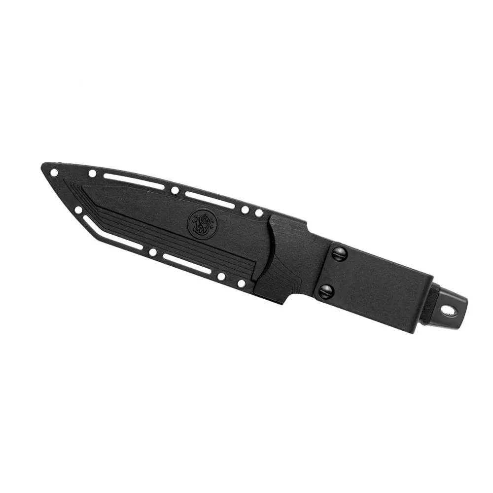 Smith Sw7s Fixed Blade Serrated Tanto Kniv, Black, One Size Smith Sw7s Fixed Blade Serrated Tanto Kniv, Black, One Size