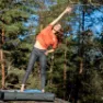 Snap Climbing Crop Hemp Kortarmet T-skjorte, Terracota