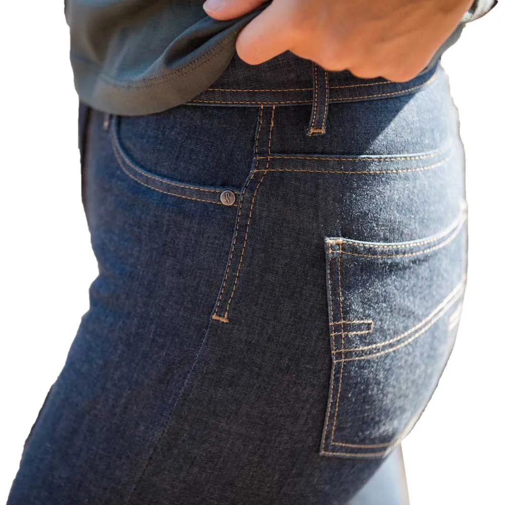Snap Climbing Skinny Jean Bukser, Blue denim