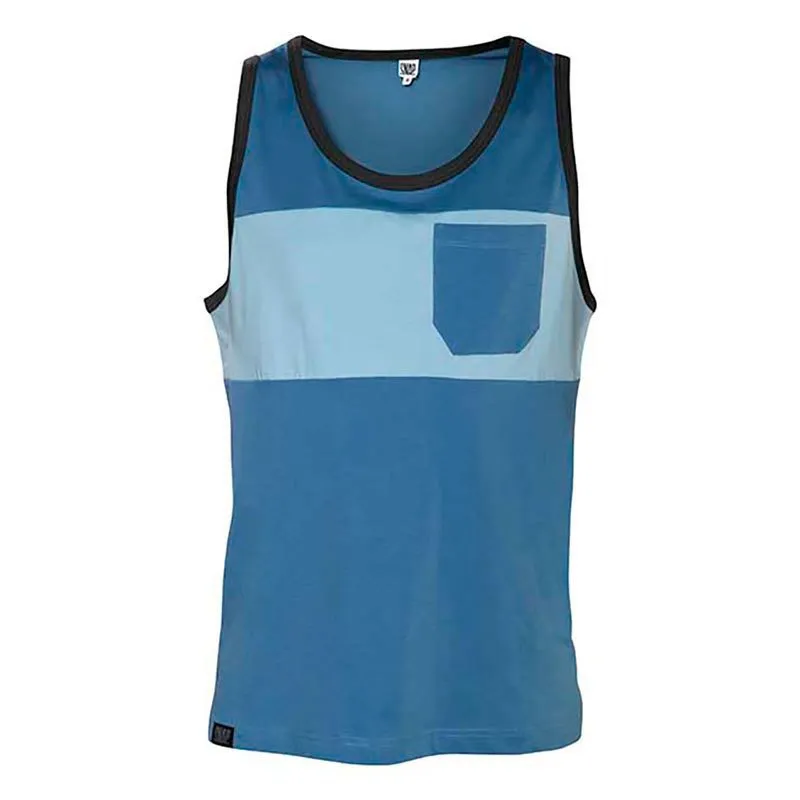 Snap Climbing Two-colored Pocket Ermeløs T-skjorte, Steel blue