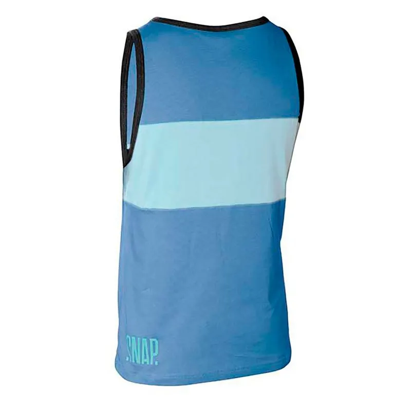 Snap Climbing Two-colored Pocket Ermeløs T-skjorte, Steel blue
