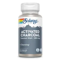 Solaray Activated Charcoal Kapsler Kokosnøtt 90 Enheter