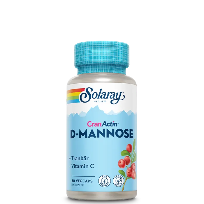 Solaray D-Mannose CranActin C-Vitamin 60 kapsler