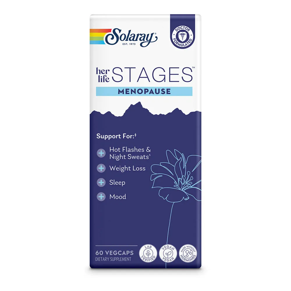 Solaray Meno Stages Kapsler 60 Enheter, White / silver, One Size