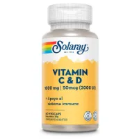 Solaray Vitamin C 1000mgr + D 2000ui 60 Enheter