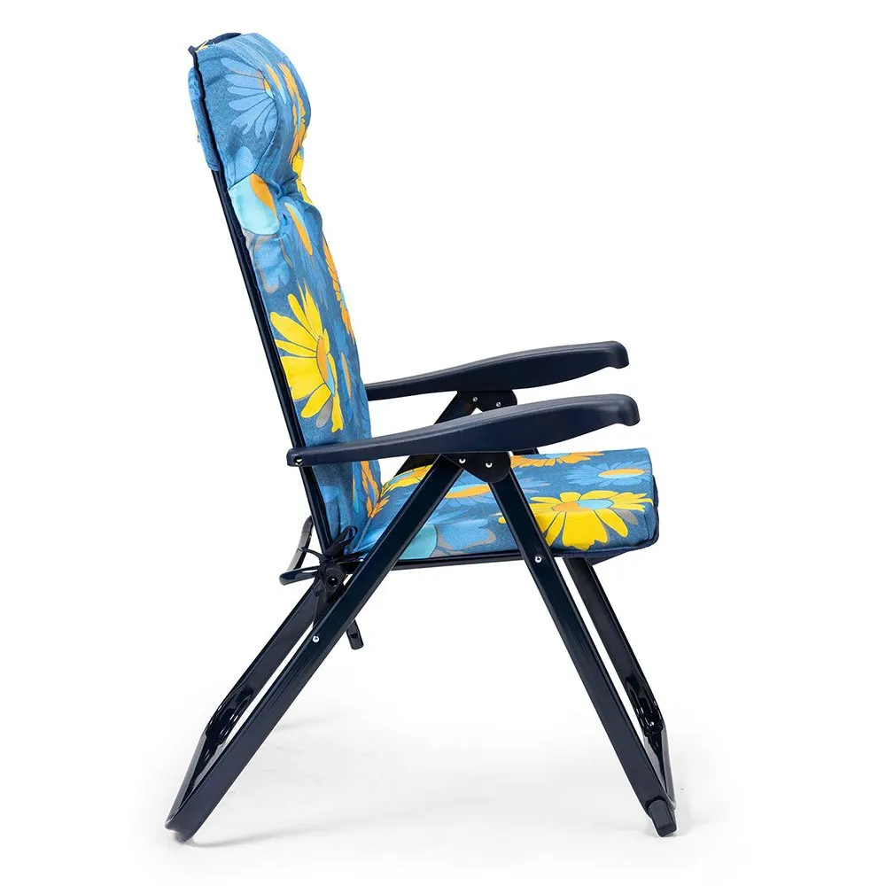 Solenny 6-posisjoners Sammenleggbar Lenestol 114x7x2 Cm unisex, Blue / yellow, One Size