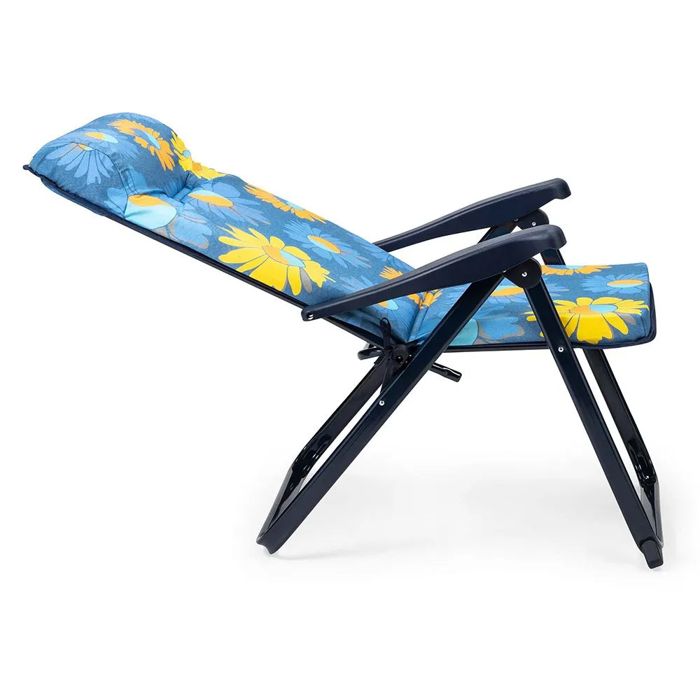 Solenny 6-posisjoners Sammenleggbar Lenestol 114x7x2 Cm unisex, Blue / yellow, One Size