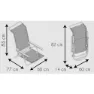 Solenny Lav Sammenleggbar Stol 4 Posisjoner 83x77x60 Cm unisex