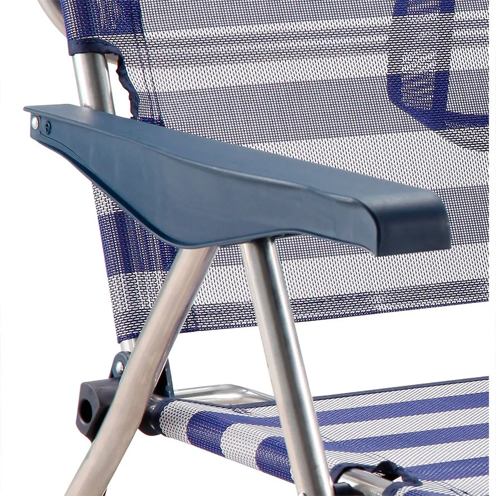 Solenny Lav Sammenleggbar Stol 4 Posisjoner 86x81x62 Cm unisex, Navy / white, One Size