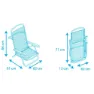 Solenny Lav Sammenleggbar Stol 4 Posisjoner 86x81x62 Cm unisex, Navy / white, One Size